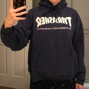Thrasher hoodie navy